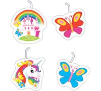 Figurines de bougies Amscan, lot de 4 SG13510 (taille unique) (Coloré)