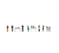 Figurines de buffet pour maquette H0 - NOCH - Colorées à la main - Échelle 1:87 - Multicolore - 224x12x125 mm