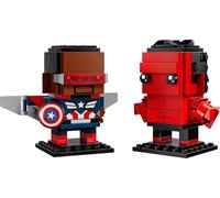 LEGO® BrickHeadz 40668 Figurines de Captain America et Hulk rouge