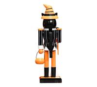 Figurines de casse-noisette d'Halloween, soldat de casse-noisette décoratif pour table | Modèle en bois peint à la main comme centre de table festif et décoration pour cheminée d'Halloween