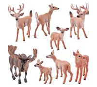 Figurines De Cerf Réalistes, 8 Pièces, Mini Figurines De Cerf Fauve, Jouet Animaux De La Forêt, Figurines De Cerf, Garnitures De Gâteau Éducatives