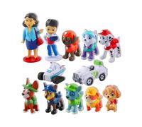 Figurines de chantier Pat' Patrouille, coffret cadeau, matériau PVC de haute qualité, développe la motricité fine et stimule l'imagination,