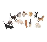 Figurines de Chat, 12 Figurines Miniatures Réalistes, éducation | Plastique de qualité, aspect réaliste, aide pédagogique, décor d\'affichage