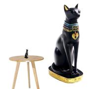 Figurines de chat égyptien, statue de déesse chat égyptienne - Statue de déesse de l'Égypte antique en résine artisanat ornement cadeau pour la maison et le bureau