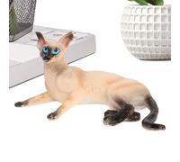 Figurines de chats miniatures | Statuette réaliste pour décoration de bureau | Ornement de modèle de chat petit et mignon, décoration de maison, sculpture d'animaux à collectionner pour exposition