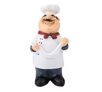 Figurines de Chef, Vintage Country Happy Chef Resin Figurine Restaurant Tabletop Statue Decue Cooking Crafts Statue Ornement pour Home Kitchen Bar Shop (Chef avec Ramen)