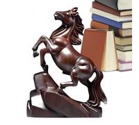 Figurines de Cheval - Ornement en Bois sculpté à la Main - Figurine de Cheval avec Signification réussie du Nouvel an 2026 - pour Noël, Anniversaire, Salon, Bureau, Table