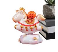 Figurines de Cheval rotatives à 360°, Jolies Statues d'animaux de l'année, Taille Moyenne pour la Maison, matériau en résine avec Finition détaillée, Figurine de Cheval décorative, décoration