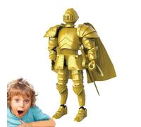 Figurines de chevalier mobiles - Collection Knight - Corps entier mobile imprimé 3D - Statue médiévale exquise - Décoration de bureau - Figurine de collection pour les familles, les amoureux
