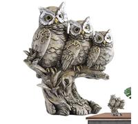 Figurines de Chouette Décorations pour la Maison, Sculpture de | Décoration de Statue de | Jolie Statue de Jardin Sculpture d'animaux, Ornement Moderne d'animaux, Figurine en résine, AC