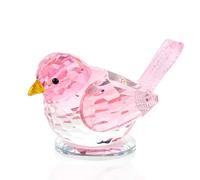 Figurines de collection d'oiseaux en cristal rose Ornalrist - Cadeaux pour femmes et hommes, ornements en verre d'oiseaux, centre de table, décoration de maison, presse-papier, cadeaux pour les