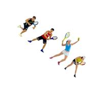 Figurines de collection en résine peintes à la main à l ' échelle 1: 64, modèle de figurine de joueur de tennis réaliste pour scènes miniatures, accessoires de, modèle de figurine de joueur de