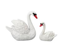 Figurines De Couple De Cygnes, Ensemble De Sculptures De Deux Cygnes en Céramique, Cygne Décoratif pour la Chance Et L'harmonie comme Cadeau De Noël