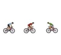 Noch Figurines H0 Coureurs cyclistes peintes à la main, debout – 1 set (0015897)
