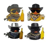 Figurines de cow-boy, cols de collection tableau de bord, petits canards en caoutchouc, élargissant expressions pour piscine, baignoire, bibliothèque, mamelon, baby shower, 2,36 x 1,97