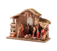 Figurines de crèche - Taille de bureau compacte, composant de crèche stable intégré, action symbolique d'histoires de Noël | Décoration spirituelle élégante pour les hommes et les femmes de bureau de