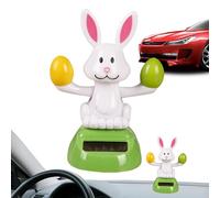 Figurines de danse solaire,Jouets de danse solaire | Lapin mignon tenant des œufs Tableau de bord Figurines dansantes - Jouets de voiture dansants amusants de 4,33 pouces, jouet de figurine os