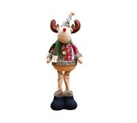 Figurines de décoration de vacances avec bonhomme de neige, renne et Père Noël avec savoir-faire détaillé pour décoration de Noël (cerf)