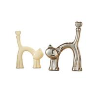 Figurines de décoration d'intérieur et Statues de Chat avec des cœurs sur Le Dessus de Leur Queue, pour Chambre, Bureau, étude, Refroidisseur de vin, décorations Modernes (Couleur