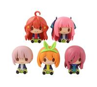 Figurines De Dessin Animé, 5 Pièces/Ensemble, 5cm, Anime The Quintessential Quintuplets, Nakano Ichika Nino Yotsuba Itsuki, Jouets Modèles D'action En Pvc Mignons