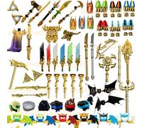 Figurines de dessin animé Elemental Anime, blocs de construction, épée, katana, hache, cape, modèles, accessoires, mini briques, jouet, cadeau pour enfant H30 E2-20-4