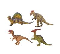 Figurines de dinosaure jouet, modèle de dinosaure | Modèles de dinosaures assortis 4x,Toppers à gâteau, miniatures de collection, remplissage d'oeufs de Pâques, jouet animal pour réaliste pour Noël