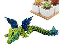 Figurines de dinosaures articulées - Jouet d'impression articulé | Couleurs dégradées - Décoration de table flexible pour bibliothèque, bureau