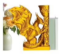Figurines de dragon - Serre-livres gothiques pour la maison | Abdos avec impression 3D, sculpture d'étagère décorative, ornement de créature animale, bureau, accent fantaisie, bibliothèque