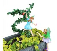 Figurines De Fées - Statues De Fées Miniatures En Résine Peintes À La Main Avec Des Ailes Délicates, Finition Résistante Aux Intempéries, Caractéristiques Détaillées Du Visage | Décoration De Jardin P