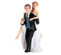 Figurines de Gâteau de Mariage Couple de Mariés Gâteaux SYTTNUM Décoration de Gâteau de Mariage Figurine Décoration de Gâteaux de Saint-Valentin (Sur le Dos Couple)