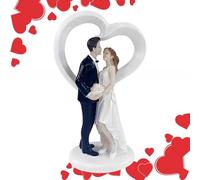 Figurines de gâteau pour jeunes mariés en résine - Sculptures élégantes de gâteaux pour mariages, anniversaires et saint | Figurines décoratives pour proposition de mariage, gâteau de mariage et D