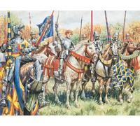 Figurines De Guerriers Français De La Guerre De Cent Ans 1:72 Modèle ITALERI