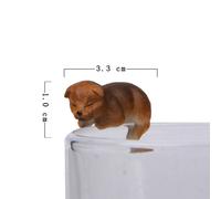 Figurines De Hamster En Pvc, Jouets Pour Tasse, Porte-Sachet De Thé, Décorations, Ornement De Paysage