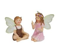 Figurines de jardin de fées, figurines de fées miniatures - pour le jardin de fées Artisanat en résine | Statue de fée des fleurs chuchotante, figurines de fées miniatures décorent