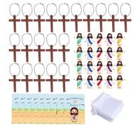 Figurines de Jésus avec carte, carte de vœux, figurines de Jésus à collectionner, petites figurines de fête, figurines d'école du dimanche, ensemble de fête de Jésus, cadeaux de fête religieuse avec