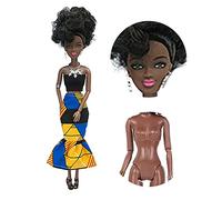 Figurines de jouets pour enfants Poupées de mode Bébé Ethnicité intéressante jusqu'à 6 3 Poupée jouet Années noires La plupart des kits de garage africains unis noirs (violet, taille unique)