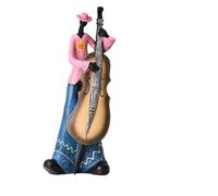 Figurines de joueur de groupe de jazz vintage - Statues de musicien rétro en résine, décoration de bureau pour la maison et l'intérieur (guitare passionnée)
