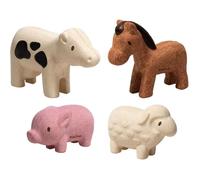 Figurines de la ferme - Plan Toys - 4 animaux inclus - Dès 12 mois