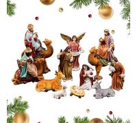 Figurines de la Nativité, Naissance en résine de la Sculpture de Jésus pour l' de Noël Religieux avec des détails fabriqués à la Main, Une décoration de la Famille des Groupes d'églises.