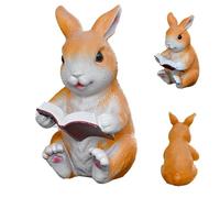 Figurines de lapin en résine décorative pour salon, chambre à coucher, bibliothèque, cheminée, table, bureau, rebord de fenêtre
