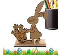 Figurines de lapin,Statue de lapin en bois - Sculpture de figurines de petit lapin | Pour étagère bureau entrée magasins chambre salon armoire rebord de fenêtre couloir jardin fête
