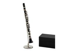 Figurines De Mini Saxophones Clarinette Miniature en Alliage Accessoire De Décoration pour Instrument Musique(8cm)