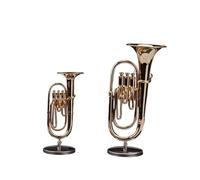 Figurines De Mini Saxophones Mini Modèle Barrydon Cor Alto Instrument De Musique Créatif Ornement Basse(15cm)