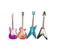 Figurines De Mini Saxophones Modèle De Guitare Électrique Miniature Instrument Musique Simulé Ornement(Black)