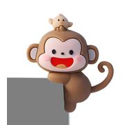 Figurines de moniteur d'ordinateur, statuette d'écran d'ordinateur - Écran de contrôle central de voiture et décorations TV Figurine de singe de dessin animé - Adorable singe pour décoration