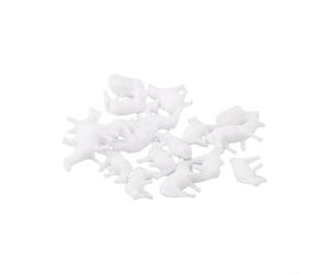 Figurines de moutons miniatures 1:87 pour paysage Diorama | Lot de 18 pièces - 6 poses différentes - Pour peinture blanche - Convient pour H0 - Matériau plastique robuste