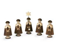 Figurines de Noël 5 Figurines Le Kurrende Dans Lot Moyen Nature Hauteur: 6,5 CM