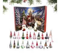 Figurines de Noël - Calendrier de l'Avent pour Noël | Jouet Lutin Calendrier Décorations Festives pour Maison Célébration Hivernale Table de Chevet