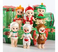 Figurines de noël en PVC pour enfants, 6 pièces, Mini Sonny Angel, série de noël, mignon, Action, modèle de collection, cadeau, jouet amusant