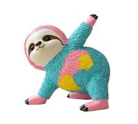 Figurines de paresseux colorées pour bureau et yoga - Sculpture d'animaux en résine, statue décorative de collection | Décoration d'étagère pour la maison de vacances, la cheminée, la cheminée